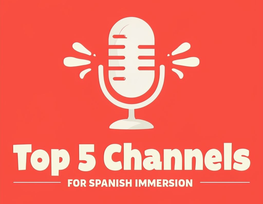 Image with the text "Top 5 Channels for Spanish Immersion"