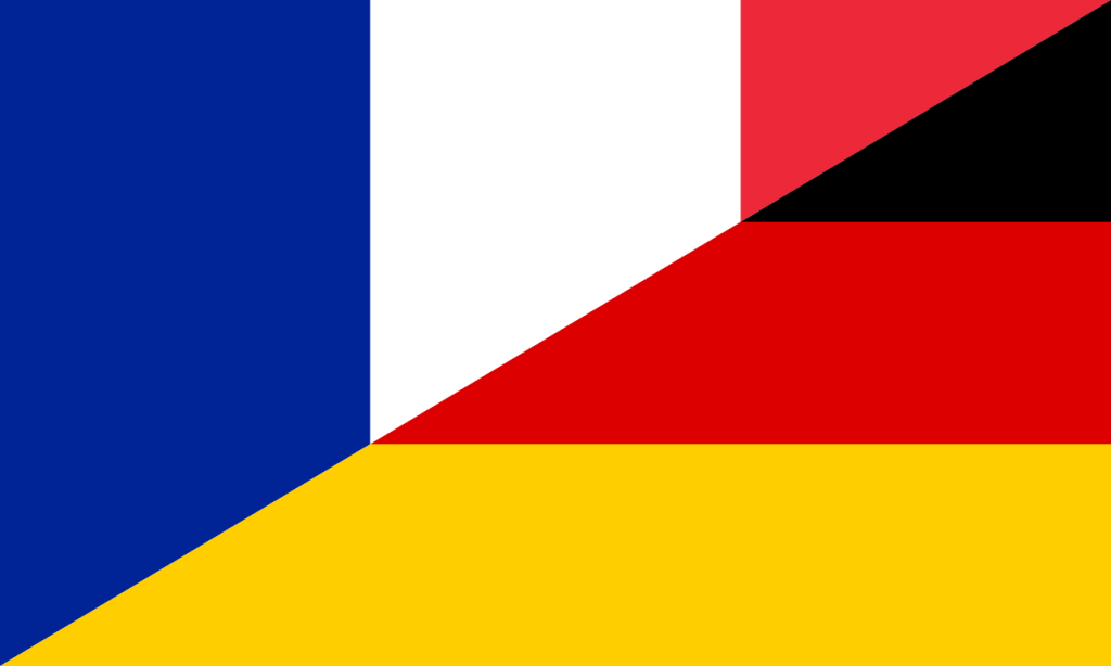 Merged French and German flags